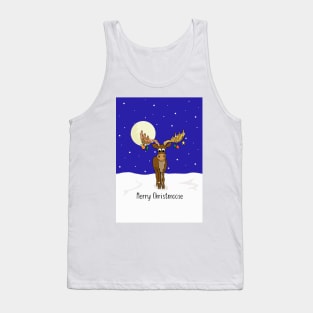 Merry Christmoose, moose in the snow Tank Top